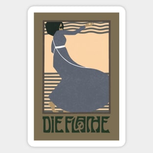 Die Flache Dancing Girl Retro Vintage Poster Magnet